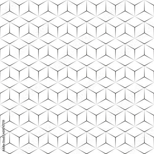 Seamless hexagonal geometric pattern  wallpaper  silver and white