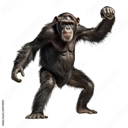 Tableau sur toile chimpanzee isolated