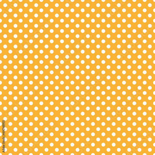 Seamless abstract geometric pattern of dots with a yellow background