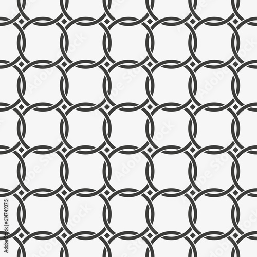 black and white seamless geometric pattern  circles  vector