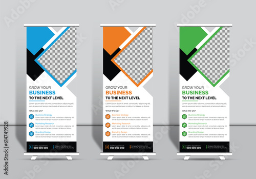 Professional corporate business roll-up banner design