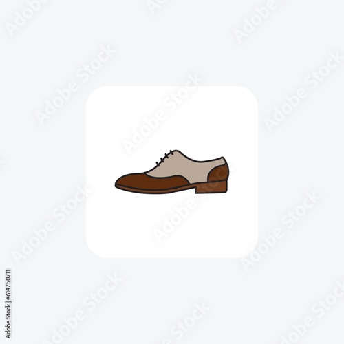  Brogues Classic Detail Minimalist Flat Icon 

