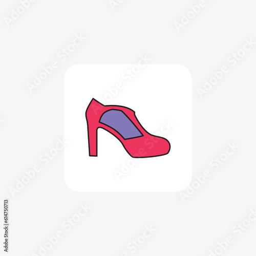  Mary Janes Vintage CharmSimple and sleek Flat Icon Design on White background

