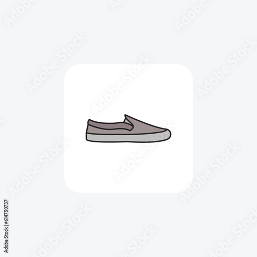 Slip-On Shoes Effortless Comfort Minimalist Flat Icon 

