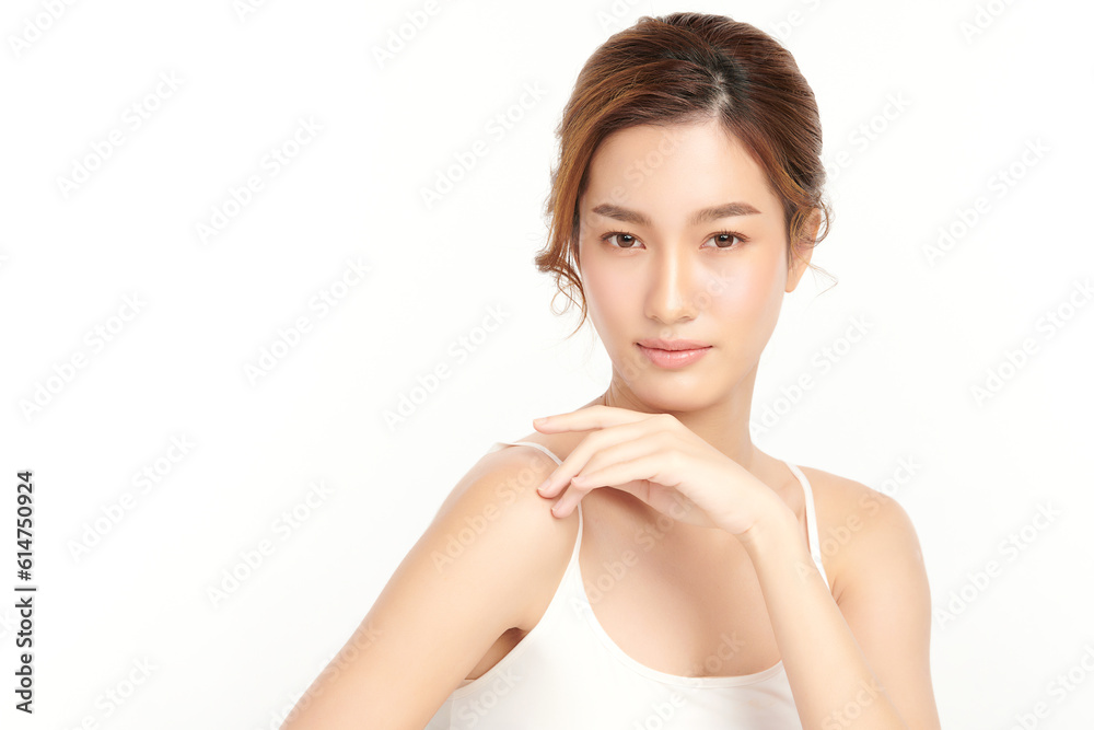 Beautiful young asian woman with clean fresh skin on white background, Face care, Facial treatment, Cosmetology, beauty and spa, Asian women portrait. Beautiful young asian woman with clean fresh skin on white background, Face care, Facial treatment, Cosmetology, beauty and spa, Asian women portrait.