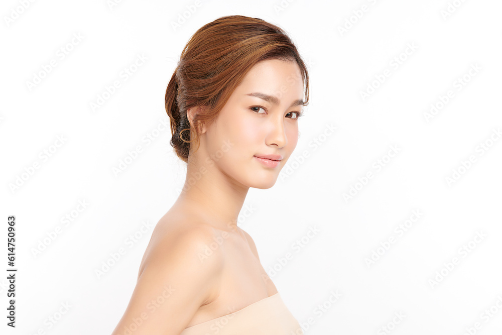 Beautiful young asian woman with clean fresh skin on white background, Face care, Facial treatment, Cosmetology, beauty and spa, Asian women portrait. Beautiful young asian woman with clean fresh skin on white background, Face care, Facial treatment, Cosmetology, beauty and spa, Asian women portrait.