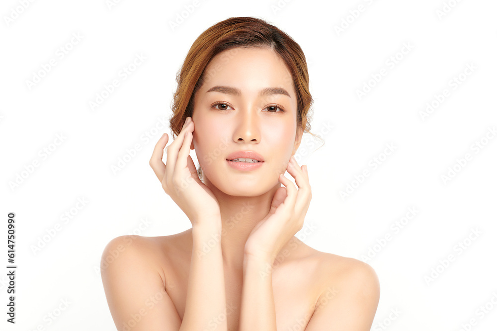 Beautiful young asian woman with clean fresh skin on white background, Face care, Facial treatment, Cosmetology, beauty and spa, Asian women portrait. Beautiful young asian woman with clean fresh skin on white background, Face care, Facial treatment, Cosmetology, beauty and spa, Asian women portrait.