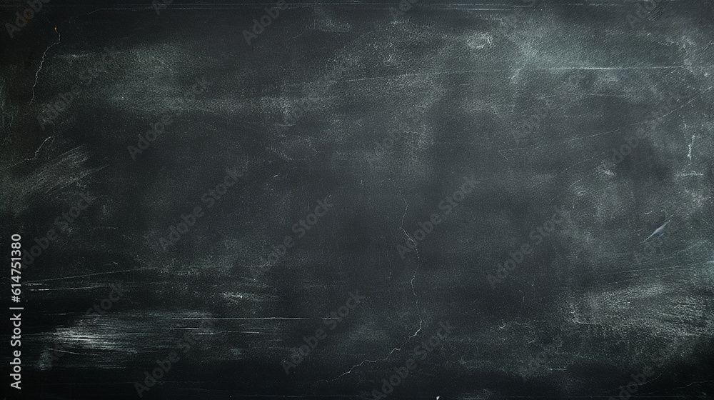 Obraz premium Explore the Beauty of Contrast: Chalk Stained Blackboard on Blackboard Background! Generative AI,
