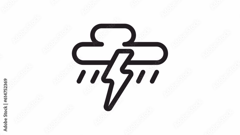 Storm, Weather animated icon on transparent background.
Storm, Weather animated icon on transparent background.