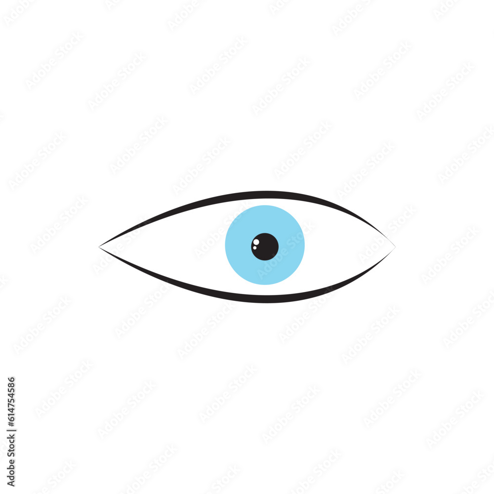 Eye vector logo design template. Modern minimal flat design style. Vector illustration. Eye vector logo design template. Modern minimal flat design style. Vector illustration.
