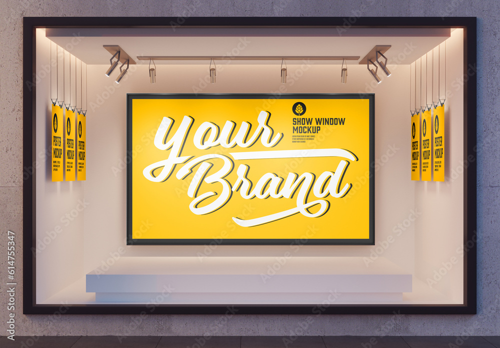 Window Display Mockup Stock Template | Adobe Stock