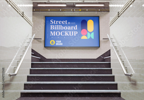 Subway Billboard Advertisement Scene Mockup