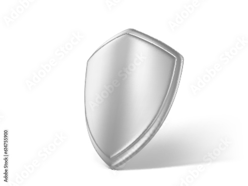 Free Download 3d metal shield isolated on white background. Concept of secure protection. Vector 3D Illustration - GFXLoad