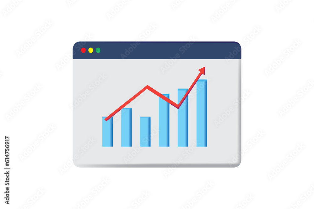 3d growth business graph and arrow financial market profit symbol. 3d growth business graph and arrow financial market profit symbol.