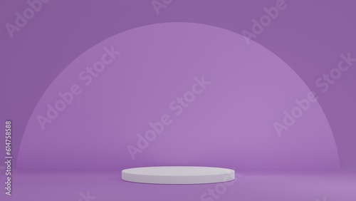 Product Stand in purple room  Studio Scene For Product  minimal design 3D rendering  
