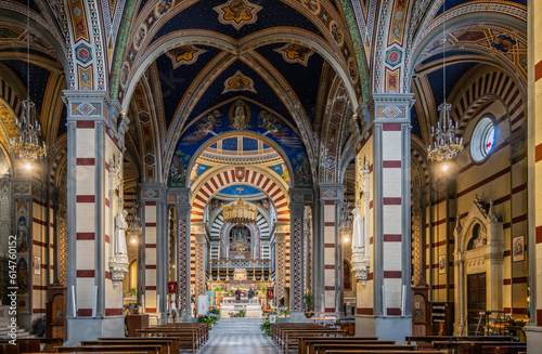Santa Margherita basilica on top of Cortona, Tuscany Italy
