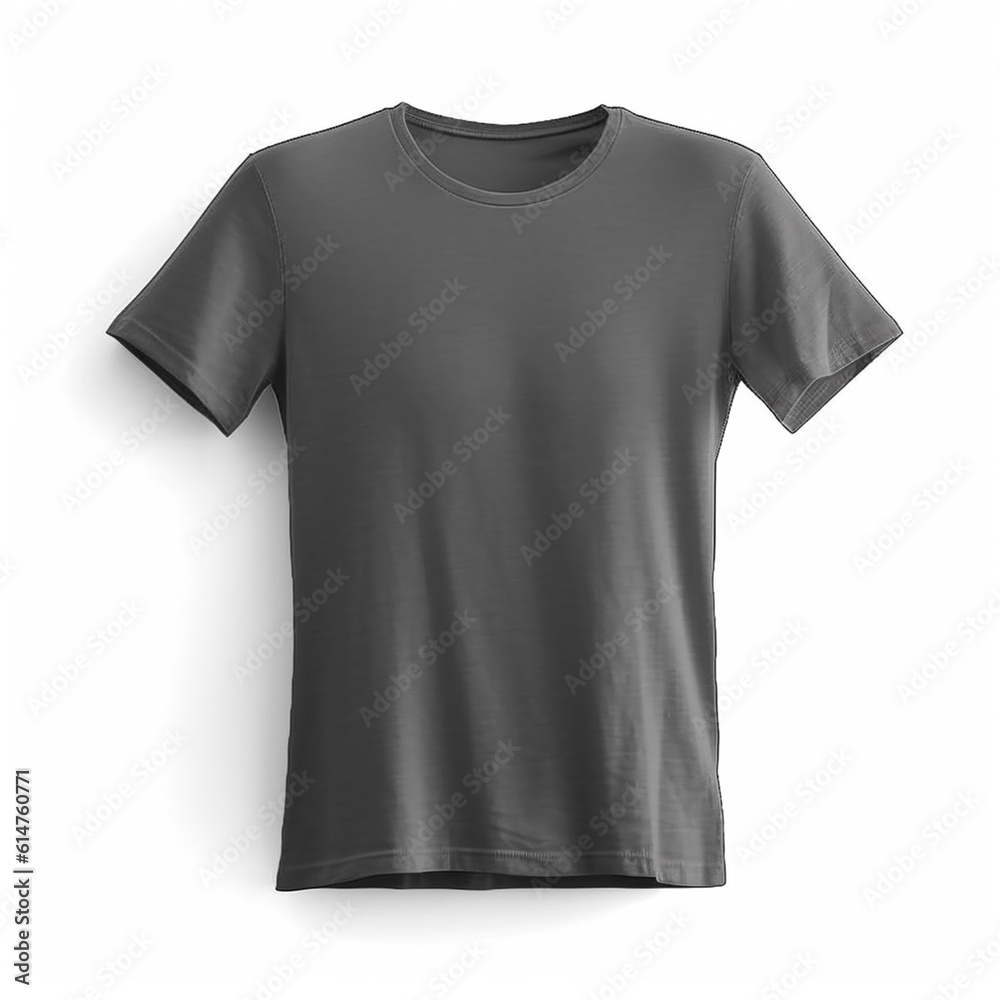 Naklejka premium 3D rendered Dark Grey Tshirt with copy space mockup - ai generative