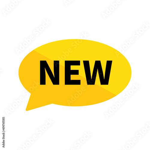 New In Yellow Color Oval Shape For Announcement
