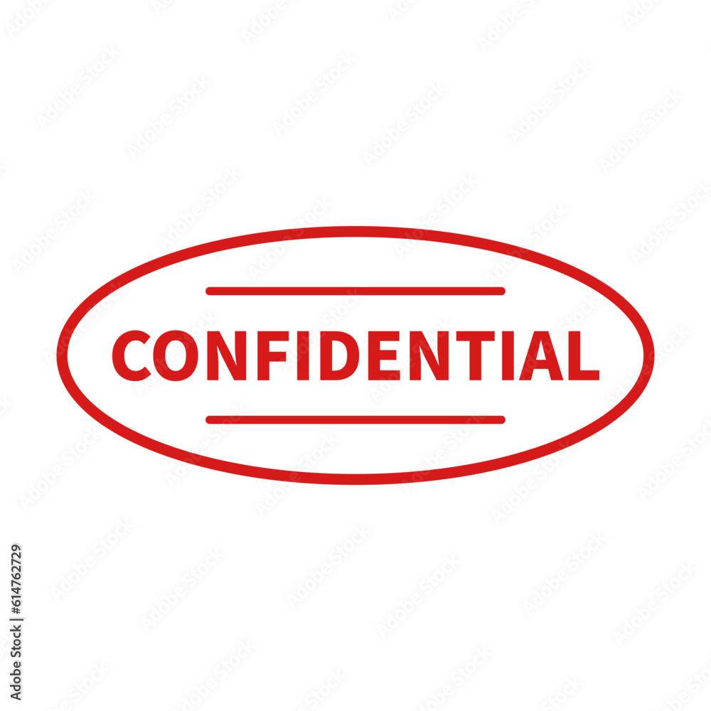 Confidential In Red Line Color Oval Shape
Confidential In Red Line Color Oval Shape