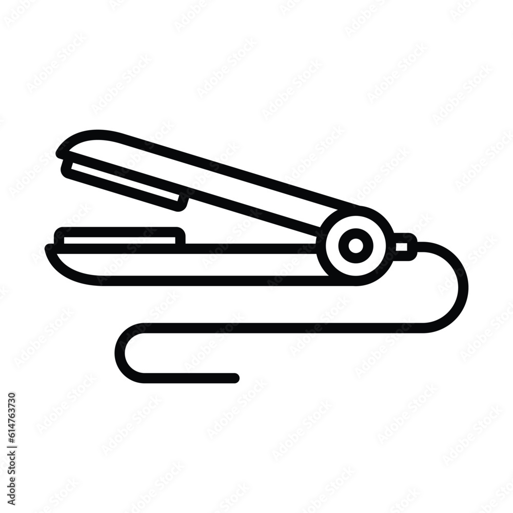 hair iron icon vector design template in white background hair iron icon vector design template in white background