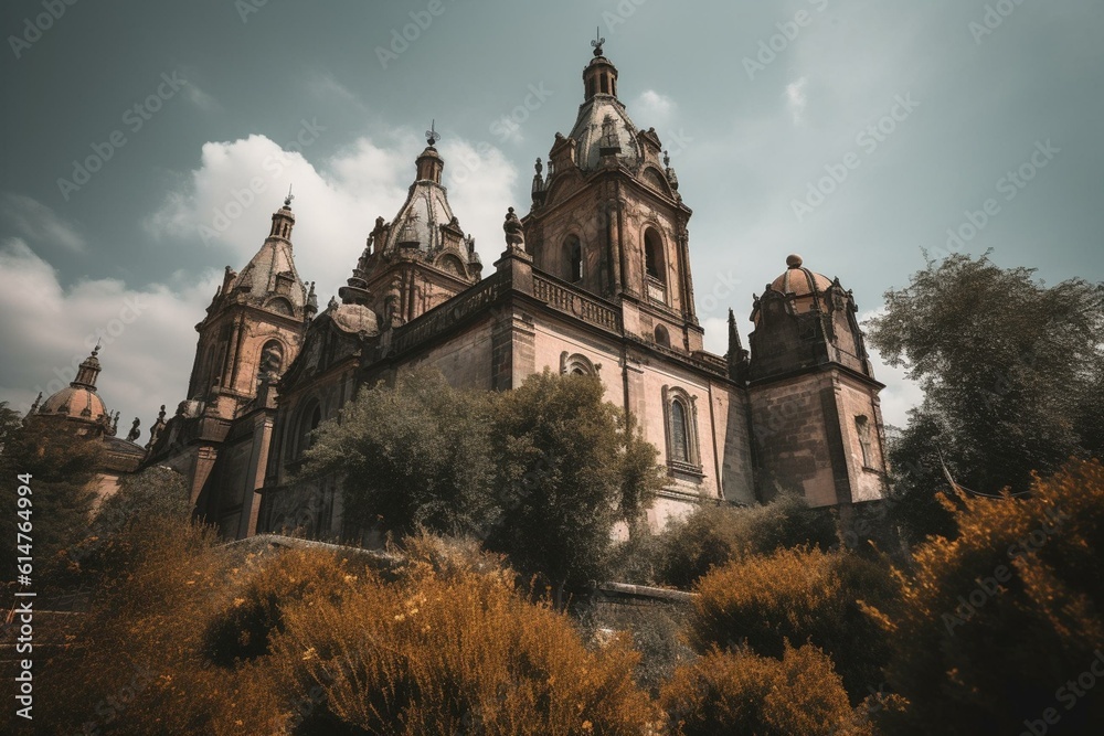 A famous cathedral located in Guadalajara. Generative AI