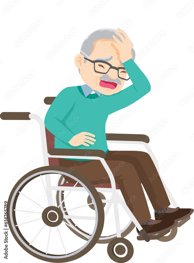 senior,old people, elderly in wheelchair patient and nursing senior,old people, elderly in wheelchair patient and nursing