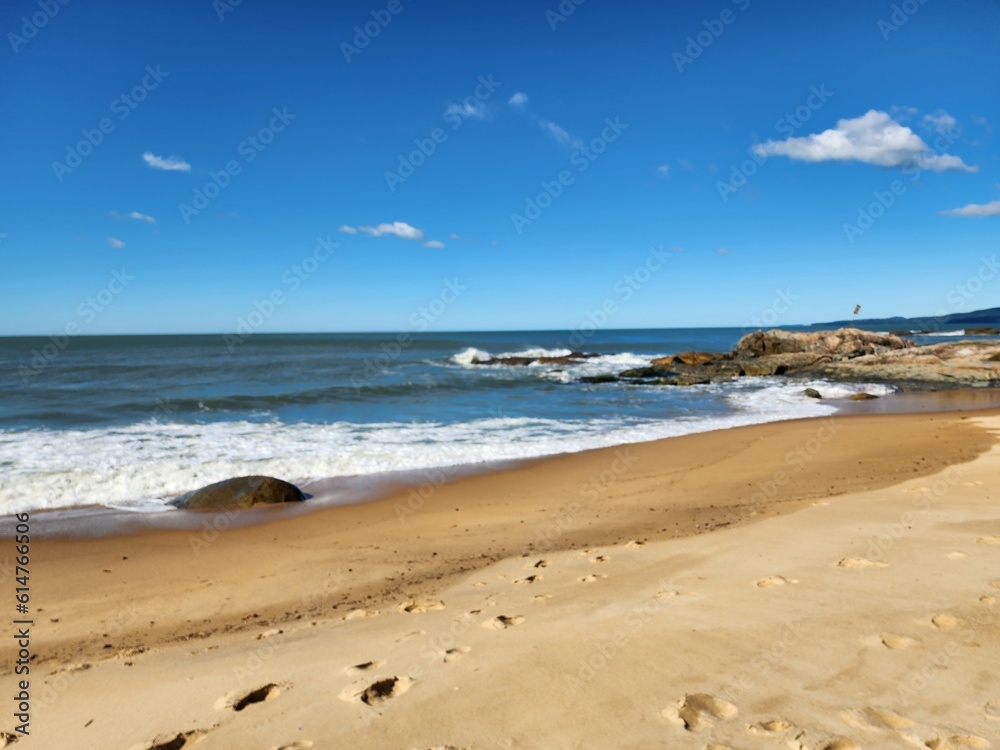 pé na areia de praia