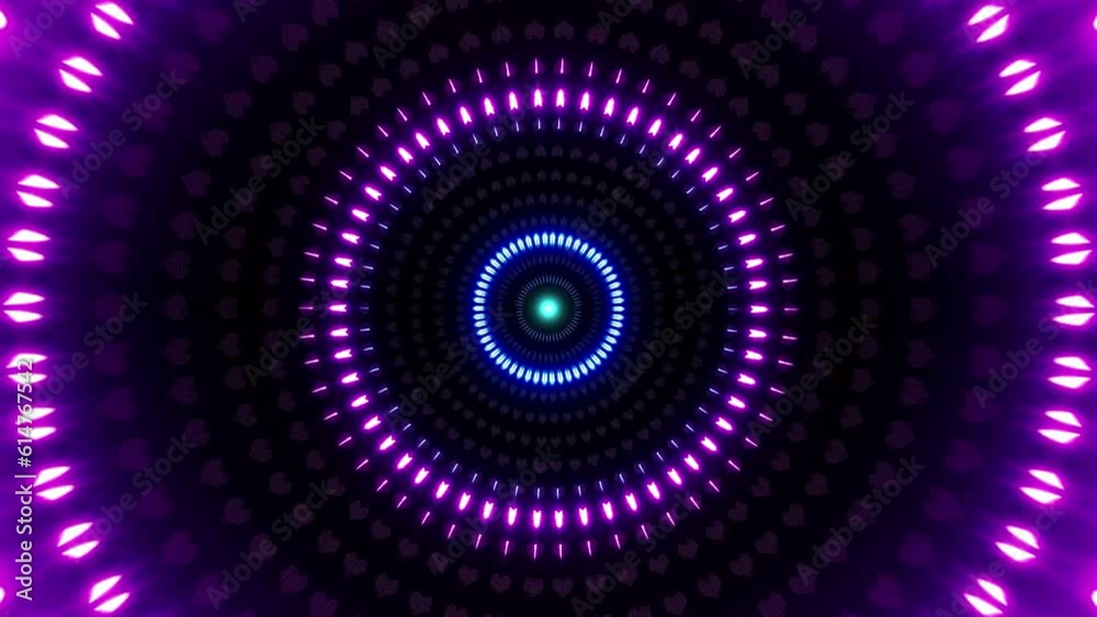 Flashing three neon color small multiple hearts shaped circle led light lamps