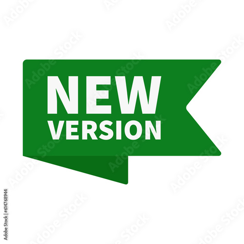 New Version In Green Color Ribbon Rectangle Shape For Promotion Sale
