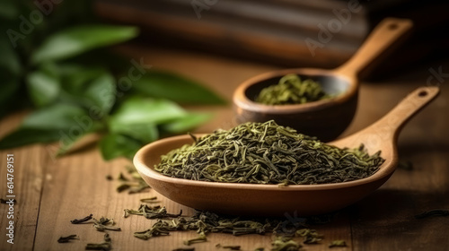 Tea leaves in a bowl