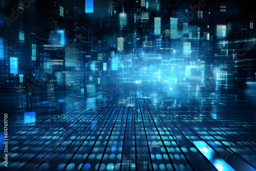 Cloud data, technology concept background, Generative AI
