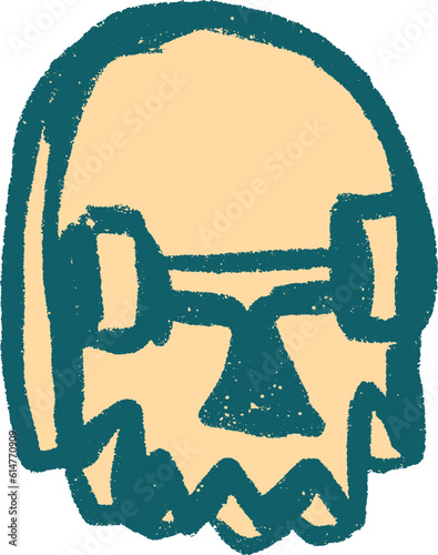 Skateboard Skull Broken Skateboard, Skater Illustration