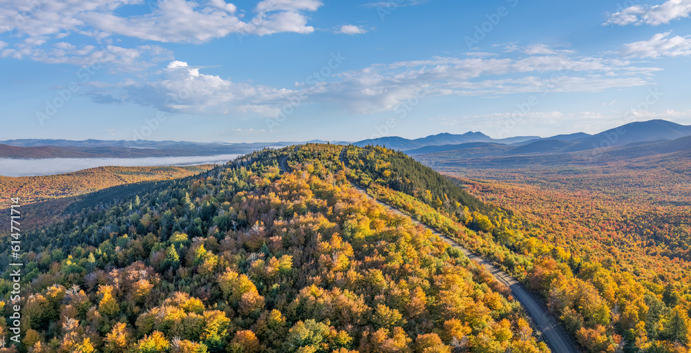 Autumn colors at Quill Hill - Rangeley Lakes overlook in western Maine