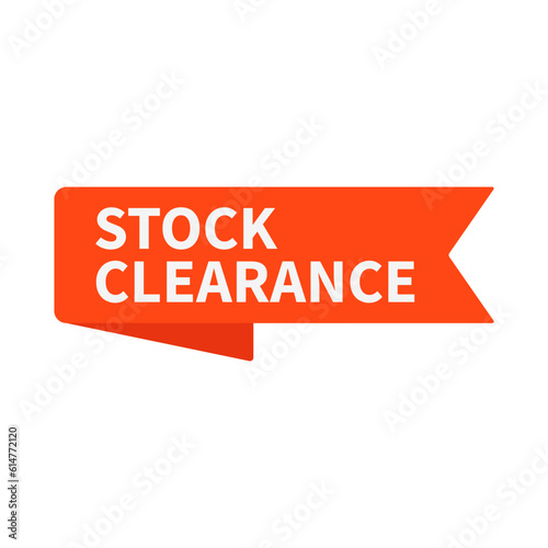 Stock Clearance In Orange Color Rectangle Ribbon Shape

