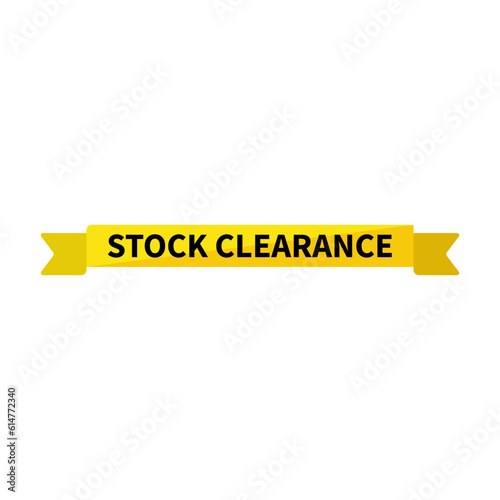 Stock Clearance In Yellow Color Rectangle Ribbon Shape
