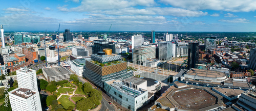 фотографія Aerial view of the library of Birmingham, Baskerville House, Centenary Square, Birmingham, West Midlands, England, United Kingdom