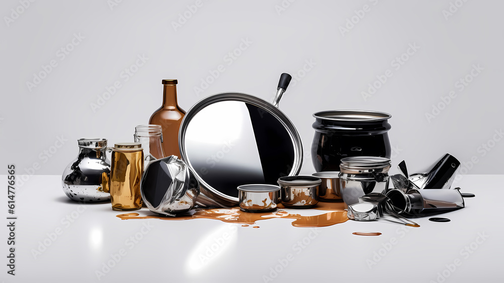Waste pile for ready for recycling-Generative AI Waste pile for ready for recycling-Generative AI