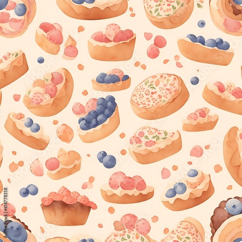 Bakery Watercolor Background