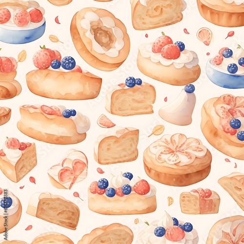 Bakery Watercolor Background