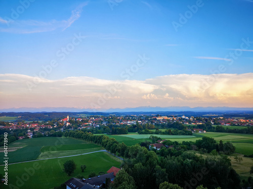 panorama of the alps from Ebersberg