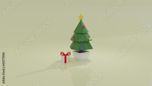 クリスマスツリーとプレゼント