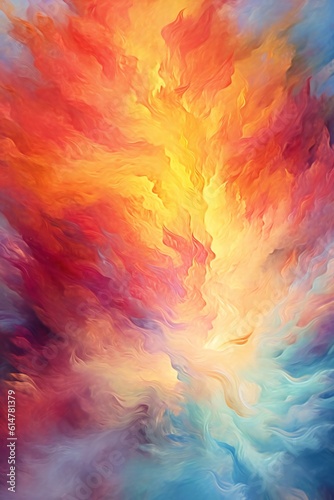 Flaming air background, in the style of decorative paintings, luminous quality Generative AI