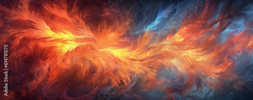 Flaming air background  in the style of decorative paintings  luminous quality Generative AI