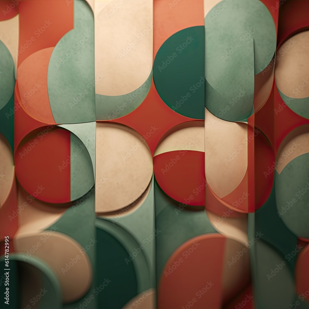 Bohemian Abstract Modern Art Background with simple geometric shapes of lines and circles Bohemian Abstract Modern Art Background with simple geometric shapes of lines and circles
