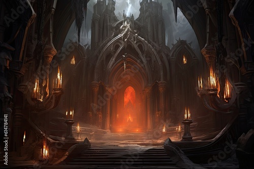 Concept art illustration of RPG game scenario. Generative AI