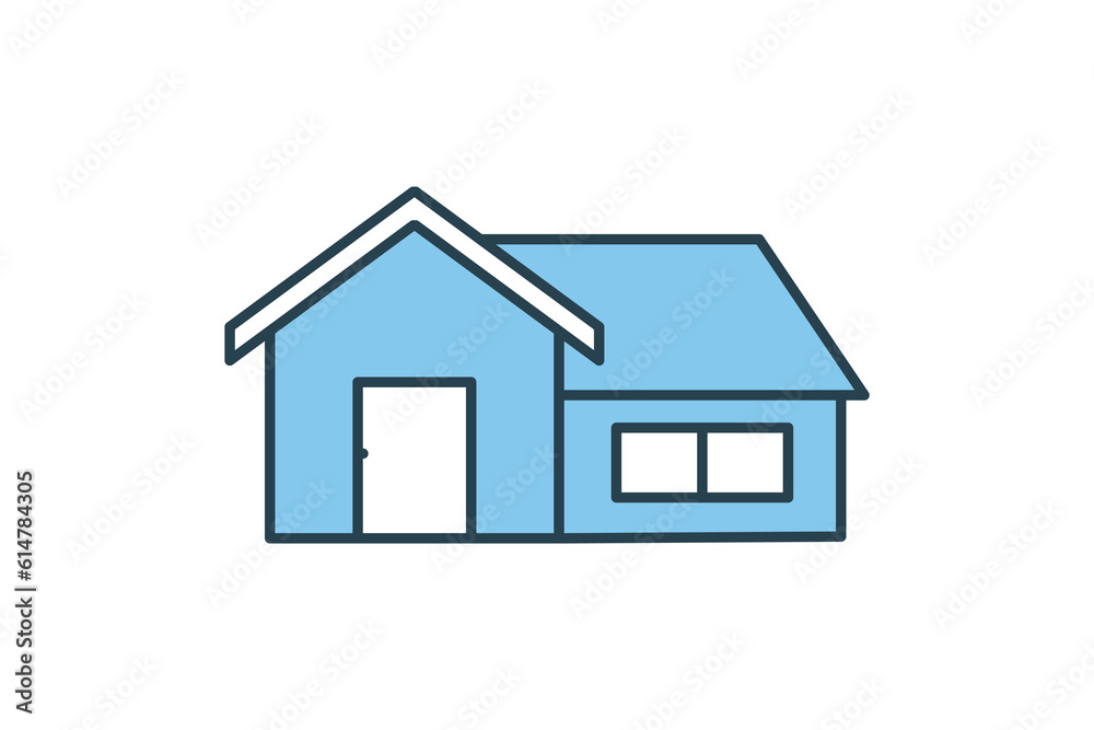 Real estate icon. Icon related to real estate, building. Flat line icon style design. Simple vector design editable Real estate icon. Icon related to real estate, building. Flat line icon style design. Simple vector design editable