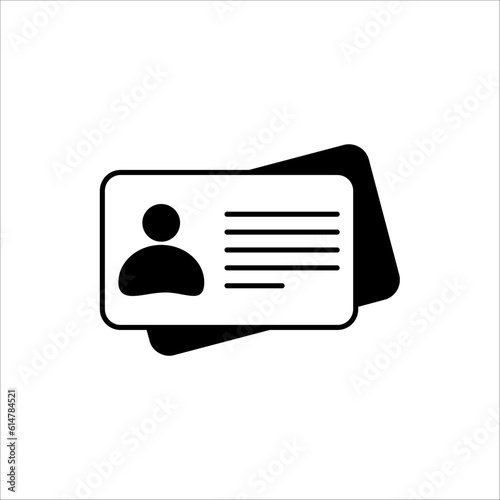 User id badge icon. Employee ID Card line and glyph version, Identification card outline and filled vector sign. isolated on white background.