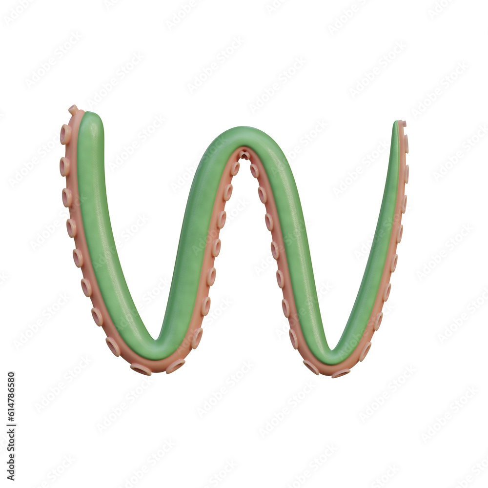 Tentacles Funny 3D Alphabet or PNG Letters Tentacles Funny 3D Alphabet or PNG Letters