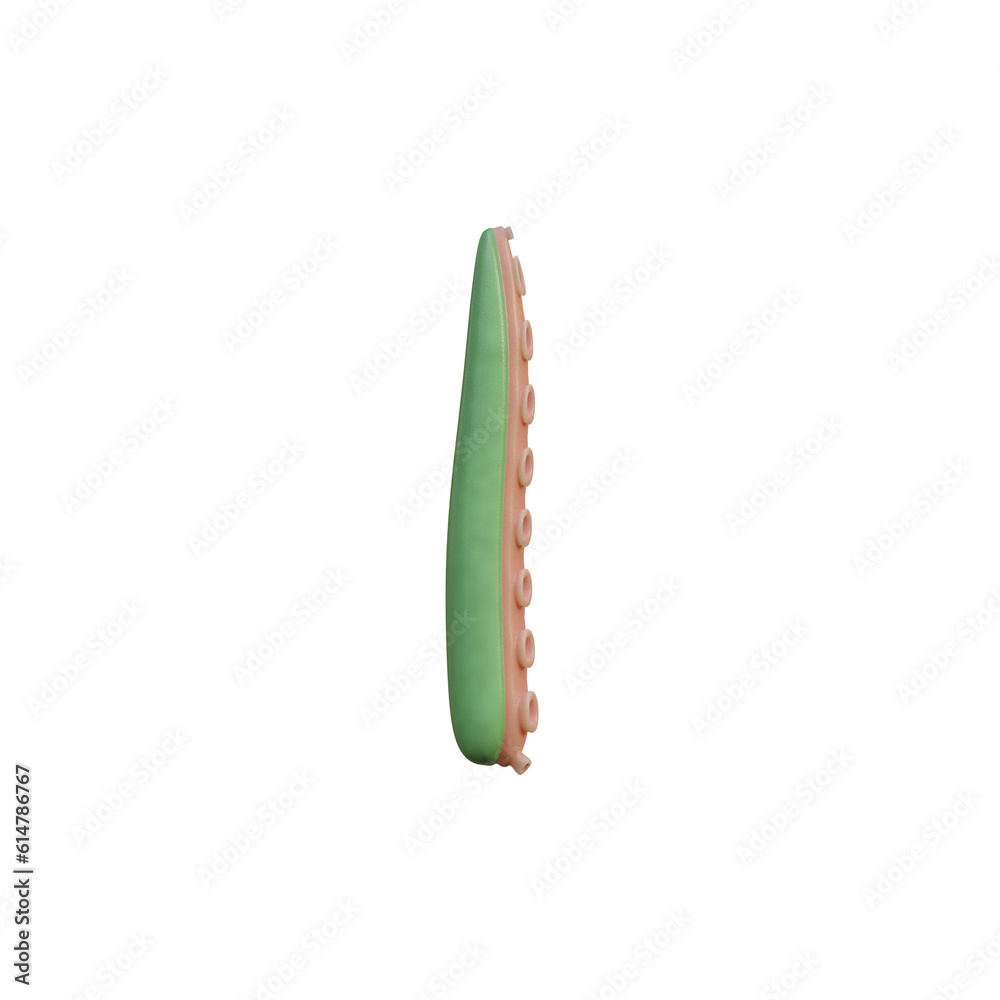 Obraz premium Tentacles Funny 3D Alphabet or PNG Letters