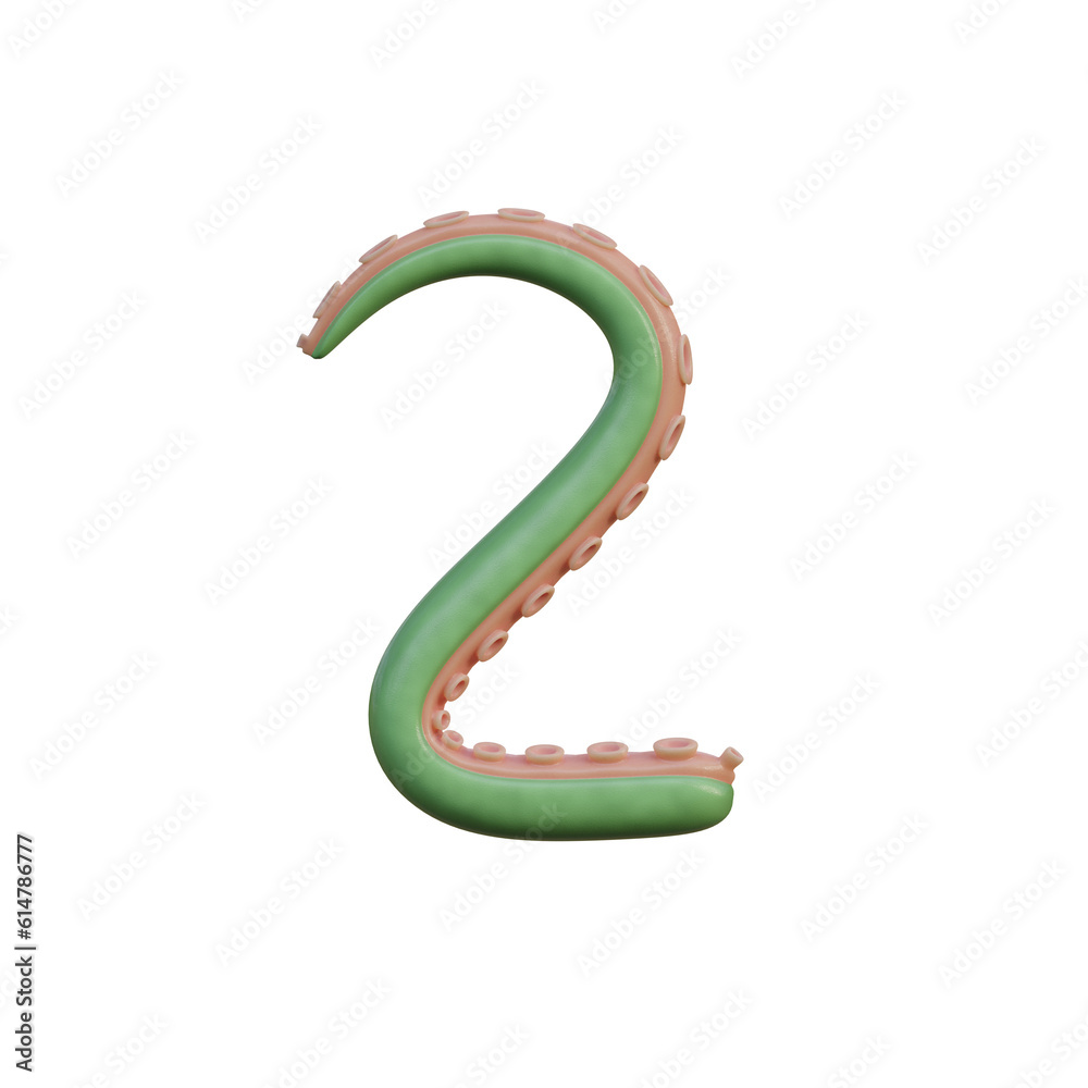 Tentacles Funny 3D Alphabet or PNG Letters Tentacles Funny 3D Alphabet or PNG Letters